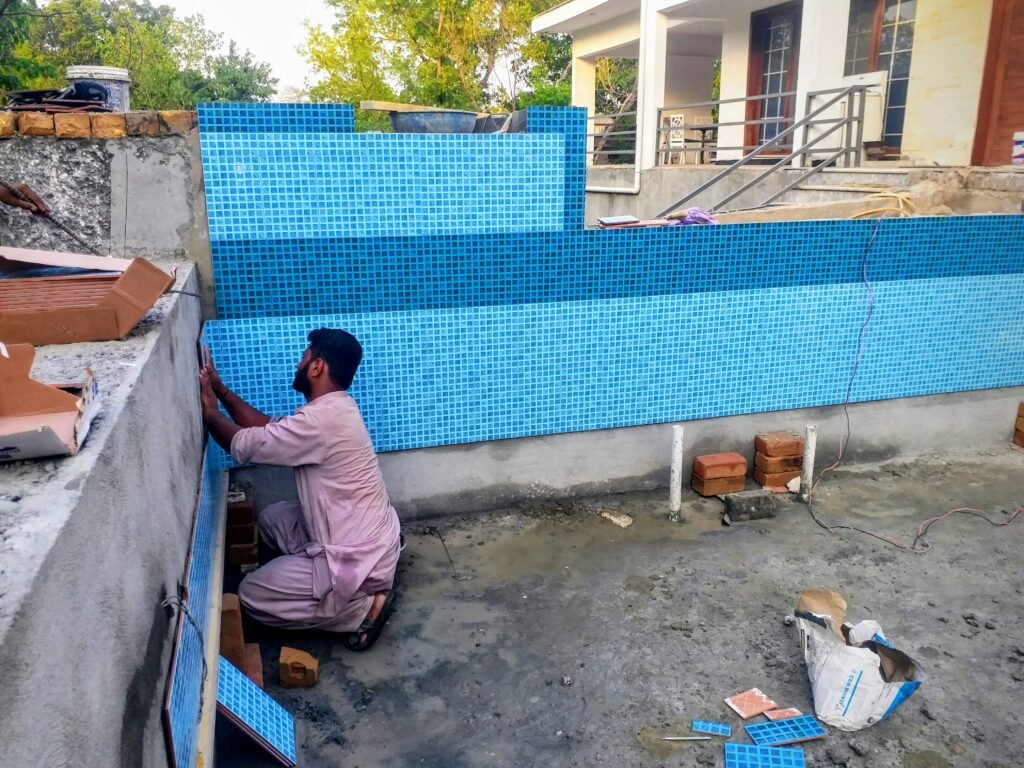 Swimming Pool Tiles Installation